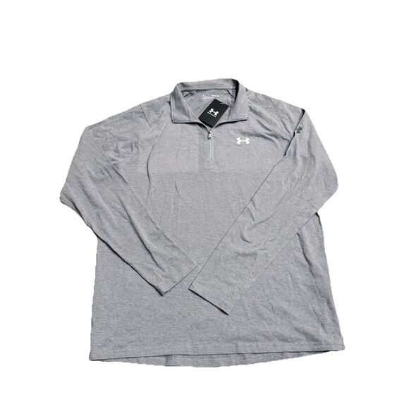 Under Amour Gray 1/4 Zip Pullover Loose Athletic Top NWT Women’s Size XL - Picture 2 of 6